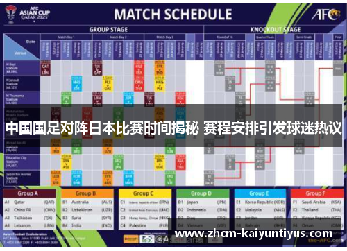 中国国足对阵日本比赛时间揭秘 赛程安排引发球迷热议 中国国足对阵日本比赛时间揭秘 赛程安排引发球迷热议